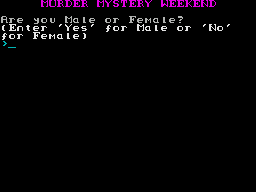 Murder Mystery Weekend (1997)(Zenobi Software)